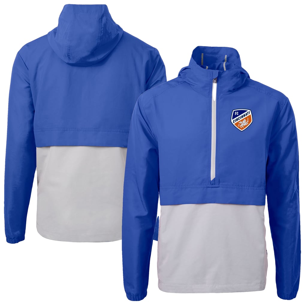  FC Cincinnati Cutter & Buck Charter Eco Recycled Anorak Jacket - Blue